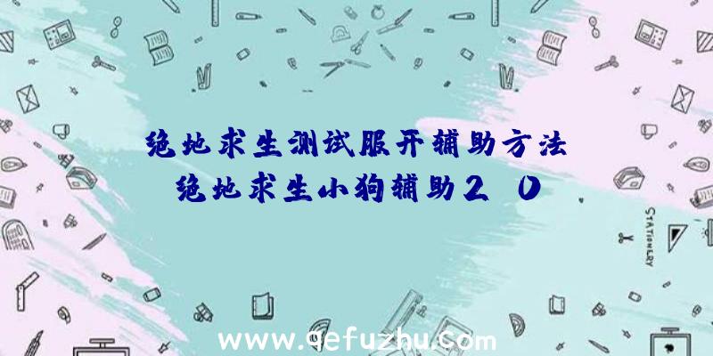 「绝地求生测试服开辅助方法」|绝地求生小狗辅助2.0